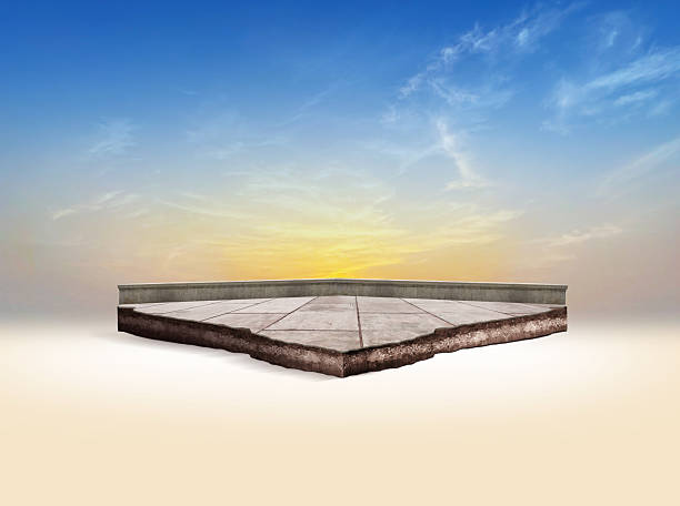 istock Concrete land isolated with sky background. 2250458111