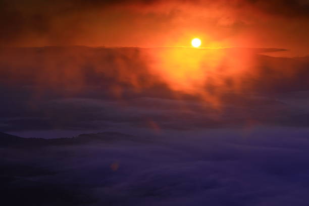 Sunrise and sea of ​​clouds