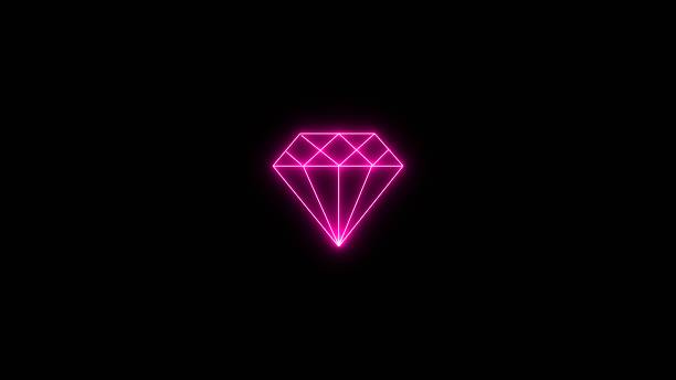 Pink gems or diamonds, bright pink background