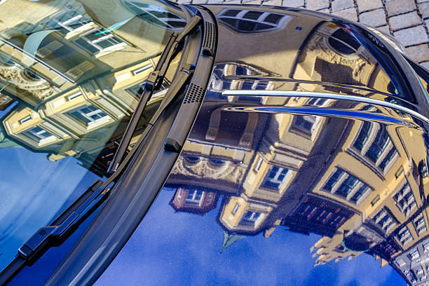 typical reflection of a facade at a car - photo