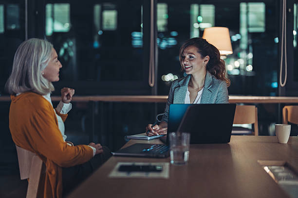 istock Late at night business meeting 2250474646