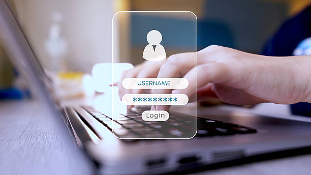 istock Someone tried to login by typing their username and password. 2250475491