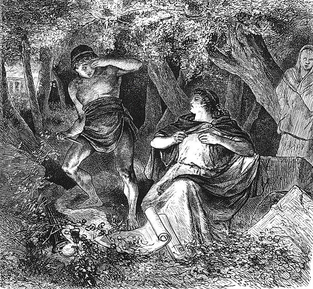 istock Gaius Gracchus' slave raising sword to grant merciful death at his master's request during political crisis, showing Gracchan reforms violent end and late Republican political martyrdom, old vintage illustration, 1880. 2250475780