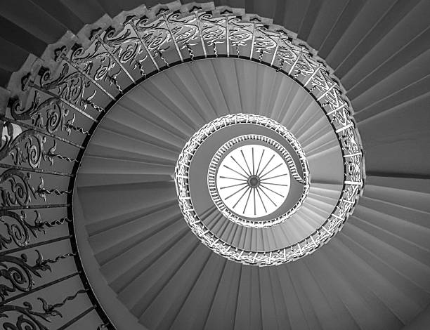 Low angle view of spiral staircase