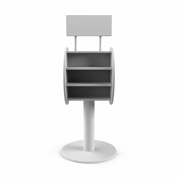 istock Supermarket Promotional Display Rack. Circular Side Panels Display Stand with Header. PDQ Display Box. Point Of Sale. Product Presentation Display. Unique Style Floor Stand. 2250492704