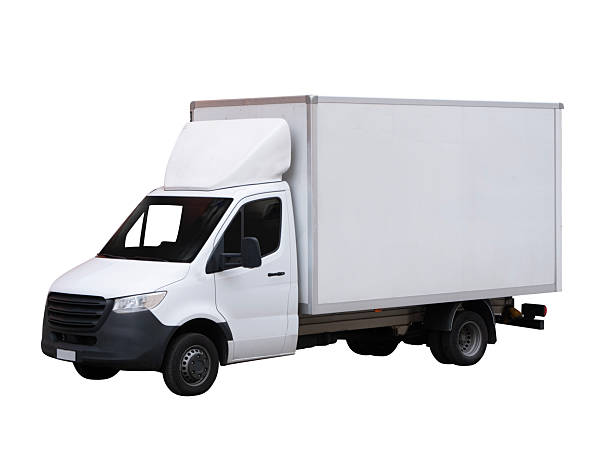 istock delivery truck on white background 2250492860
