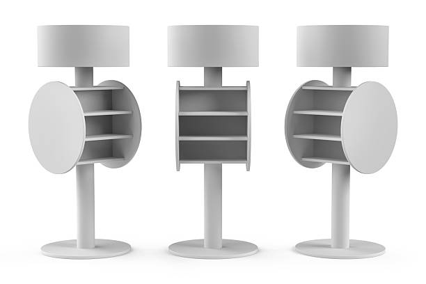 istock Supermarket Promotional Display Rack. Circular Side Panels Display Stand with Header. PDQ Display Box. Point Of Sale. Product Presentation Display. Unique Style Floor Stand. 2250493083