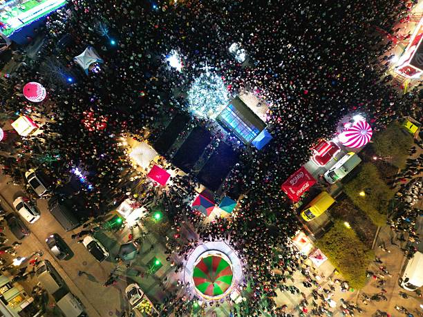 istock Kielce - Poland - Christmas tree lights on the square 2250507541