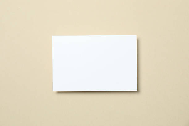 istock White card on color background 2250510481