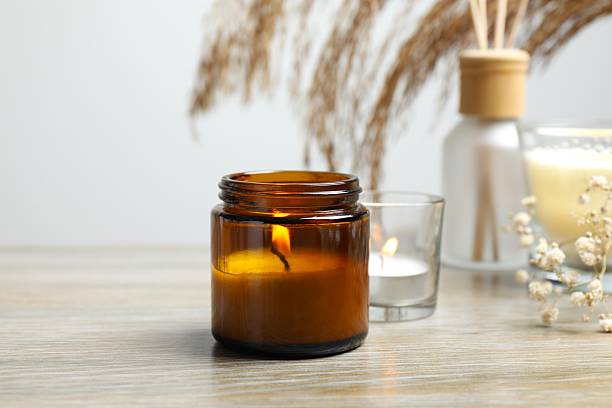 istock Beautiful composition with candles on the table 2250512784