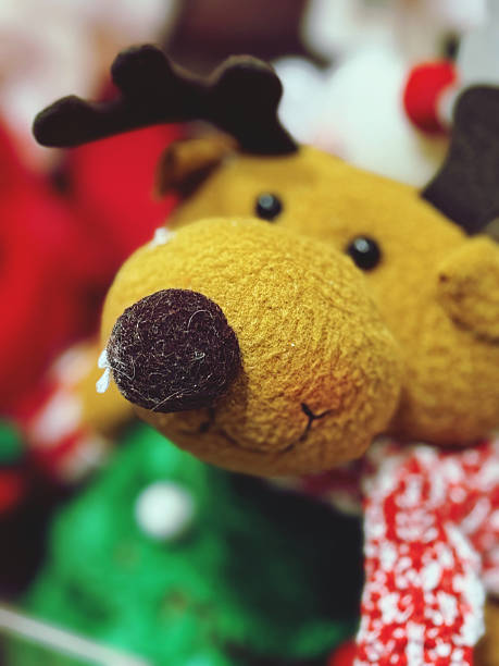 istock reindeer toy on christmas background,selective focus. 2250519477
