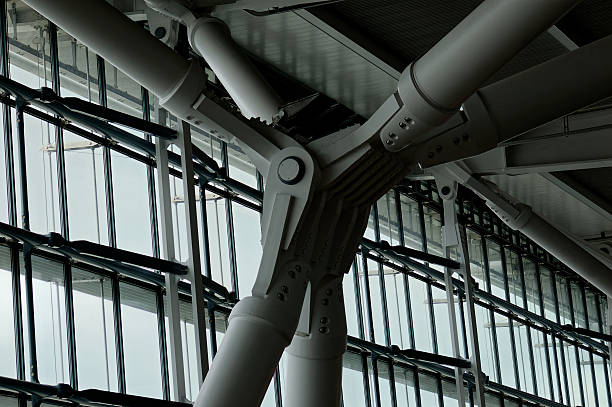 istock Industrial Building Support Beams Overhead View 2250521970