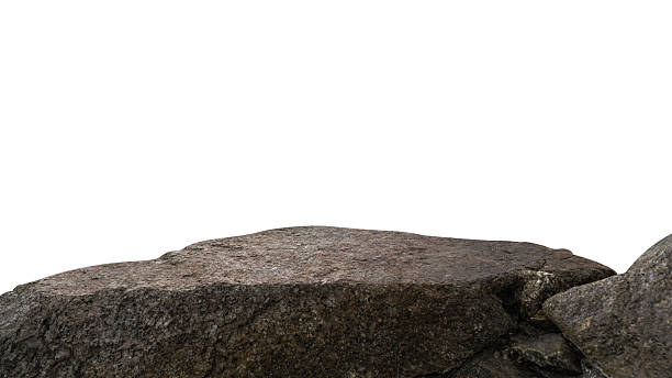 istock Rock Isolated, Stone podium, Cliff mountain stone sea on white background 2250523428