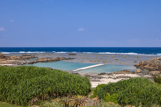 sanbashi beach in Ayamaru Misaki Kanko Park, amami oshima island, kagoshima prefecture, northern okinawa islands.