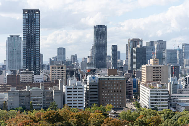 istock A view of the Osaka skyline with tree in front 2250541017