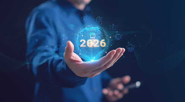 istock A businessman holding a glowing holographic AI globe with 2026 and artificial intelligence, cloud computing, neural network, and cybersecurity icons, representing future technology. AI trends in 2026. 2250541515