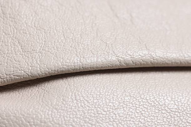 istock Beautiful beige leather as background, closeup view 2250542578