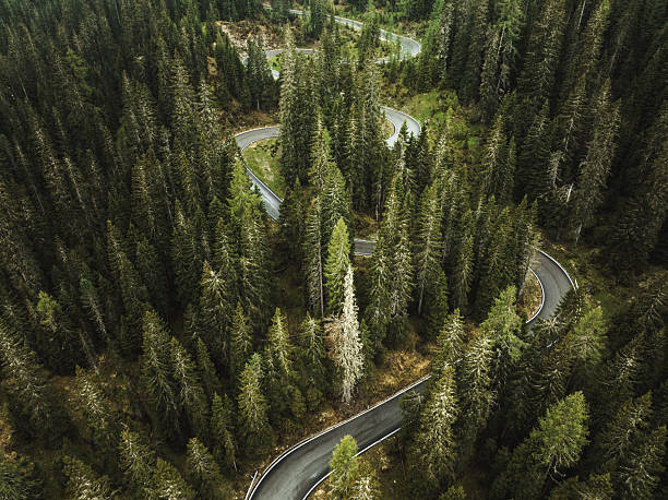 istock alpine winding road from above 2250545135