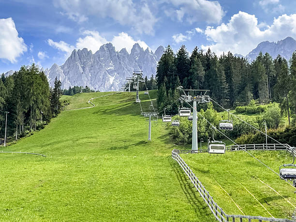 chairlift in the dolomites