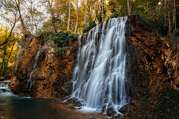 istock Scenic waterfall cascading down rocks in Monasterio de Piedra, Spain 2250549322