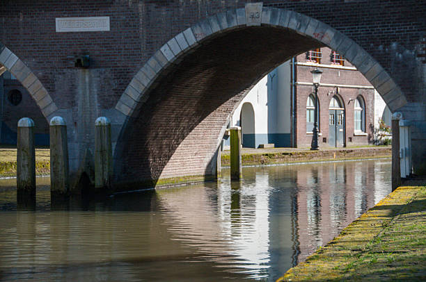 Utrecht, Netherlands - March 24, 2009. Outdoor scene showing the oude gracht, the old canal in Utrecht.