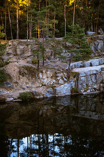 istock Scenic nature landscape view of granite canyon cliffs with forest 2250552338