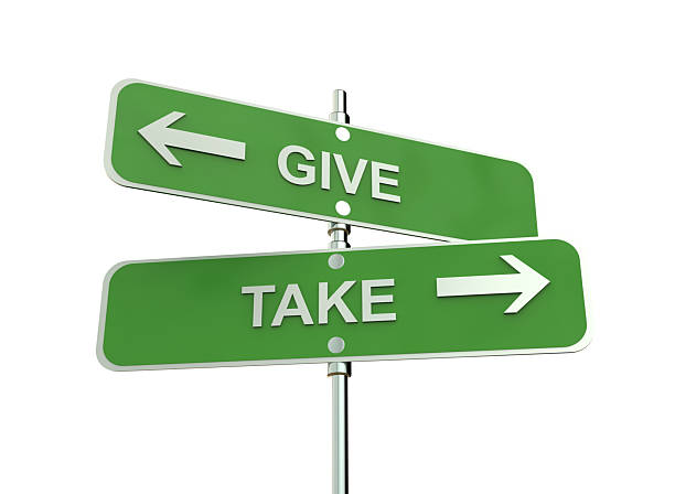 istock Give or Take green direction arrows, street signs. 2250553918
