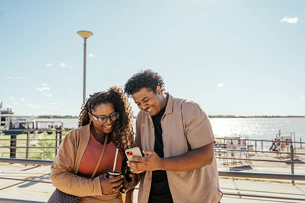 istock Couple taking a selfie in Porto Alegre 2250556629