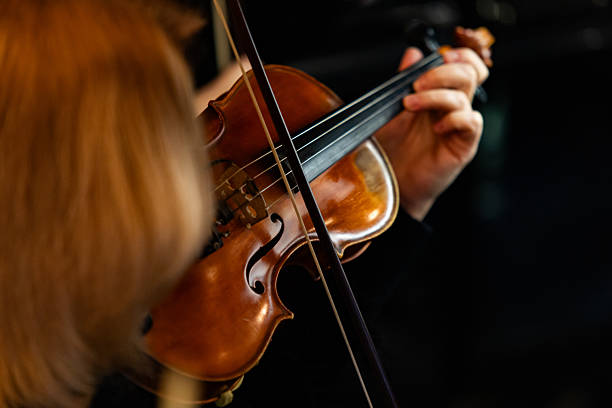 istock Musician Playing Violin In Orchestra Close Up 2250556646