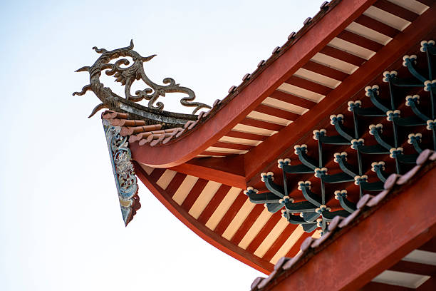istock Detailed Roof Eave with Dragon Sculpture 2250563549