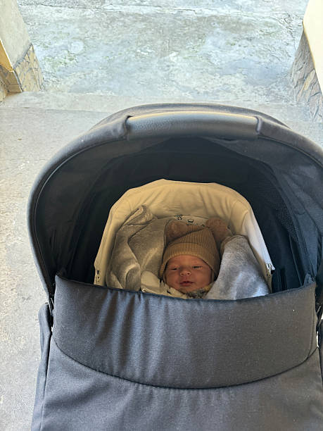 istock Newborn Baby in Stroller During Outdoor Walk 2250570410