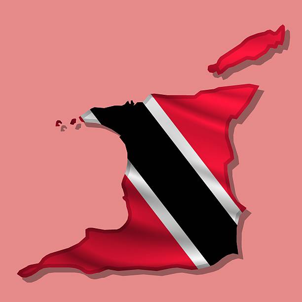 istock Vector flag Trinidad and Tobago in the form of a map 2250572665