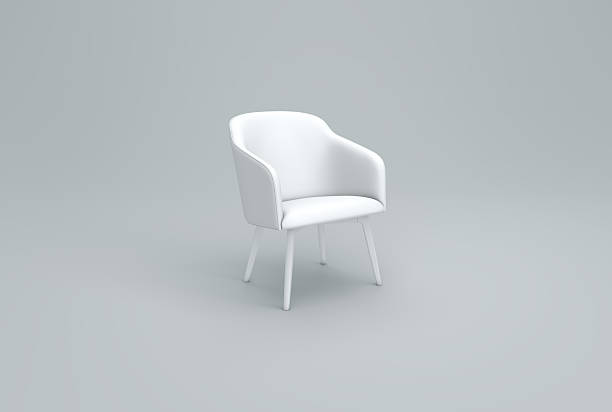 istock 3D White Armchair in Minimal Gray Studio 2250580651
