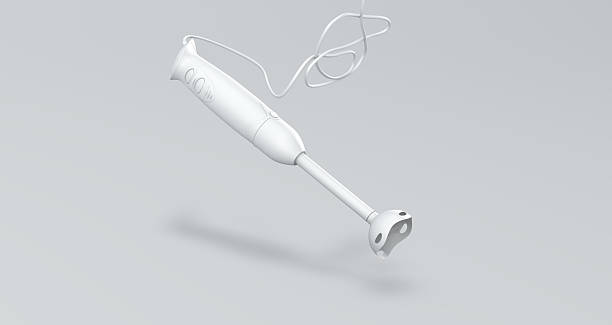 istock 3D White Immersion Hand Blender with Cord on Minimal Studio Background 2250580819