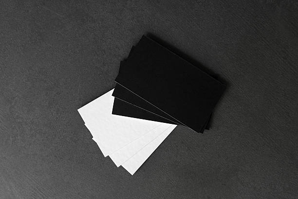 istock Blank Business Cards on Dark Surface – Minimalist Mockup 2250585965