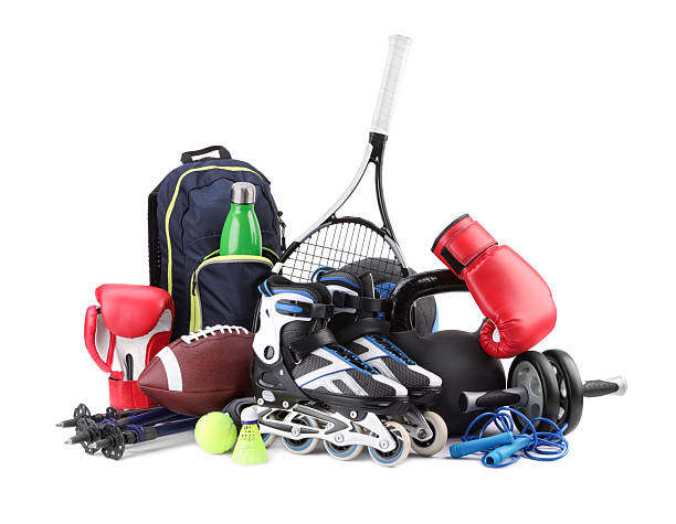 istock Many different sports equipment isolated on white 2250586761