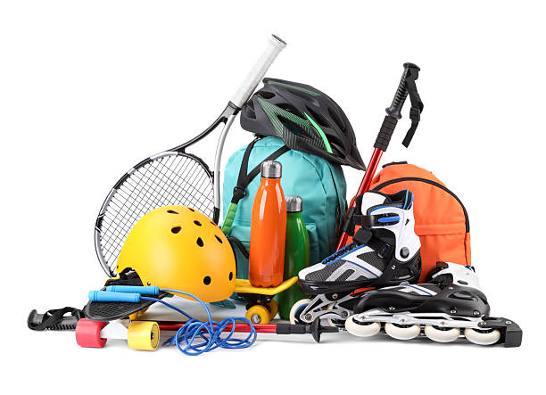 istock Many different sports equipment isolated on white 2250586766