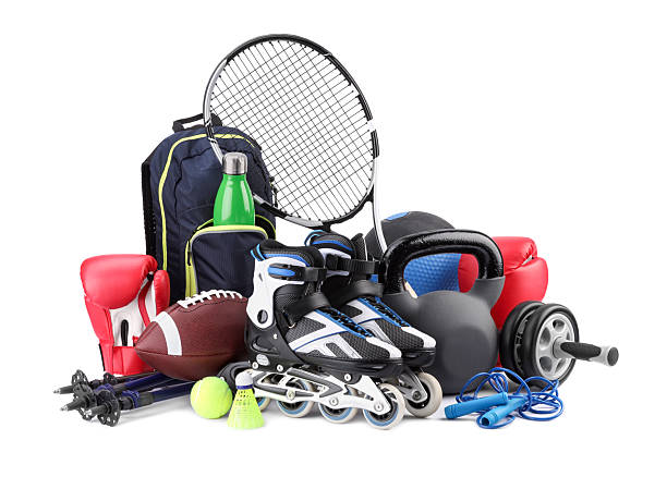 istock Many different sports equipment isolated on white 2250586775