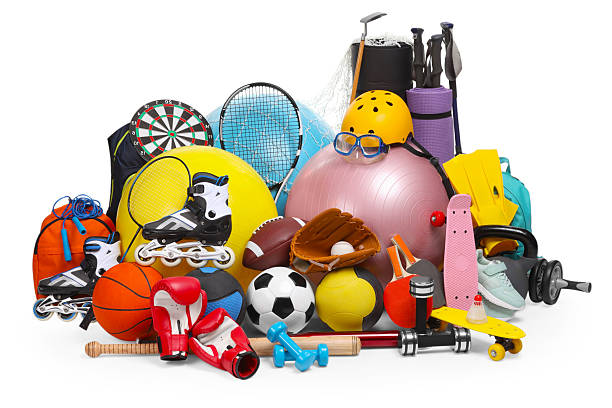 istock Many different sports equipment isolated on white 2250586778