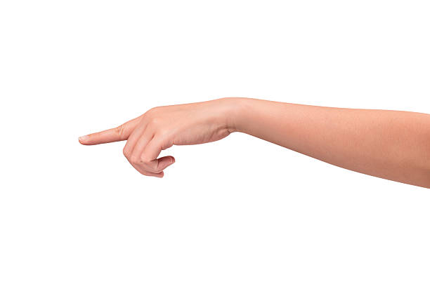 istock Close-up of a beautiful empty hand gesture isolated on a white background. High quality studio shot. 2250600764