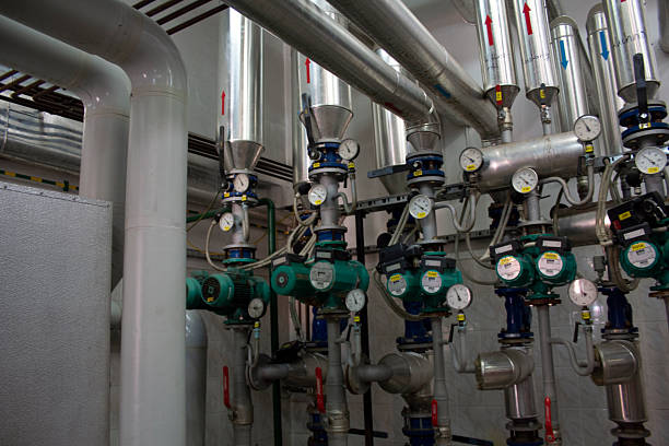 Large gas boiler room