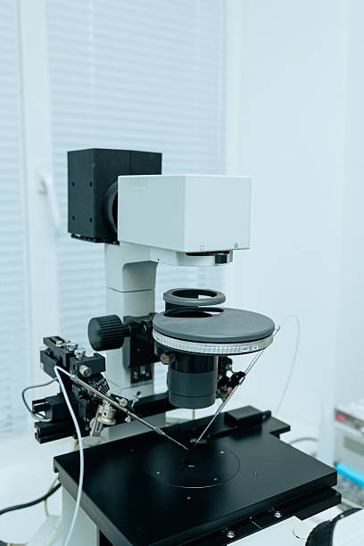 istock Modern multifunctional medical microscope, modern medical equipment. 2250603550