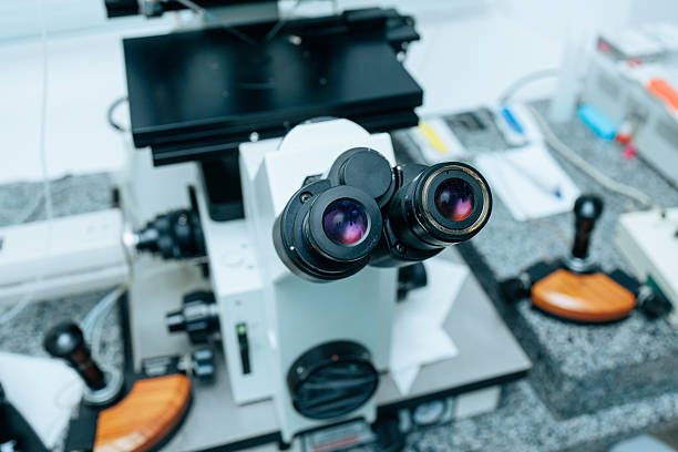 istock Modern multifunctional medical microscope, modern medical equipment. 2250604053