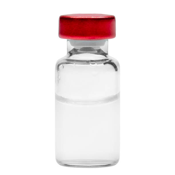 istock Simple glass vial with a metal cap filled with a clear liquid 2250606030