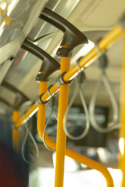 istock Public transportation handrail featuring loops and designed for comfort 2250610400