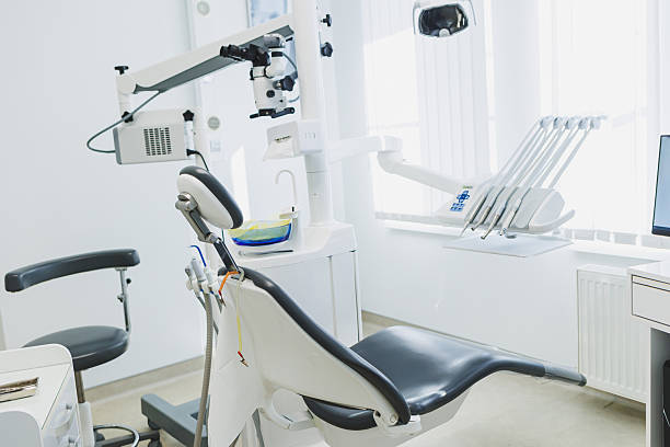 istock Dental microscope in a modern dental office. Modern dental treatment. 2250612865
