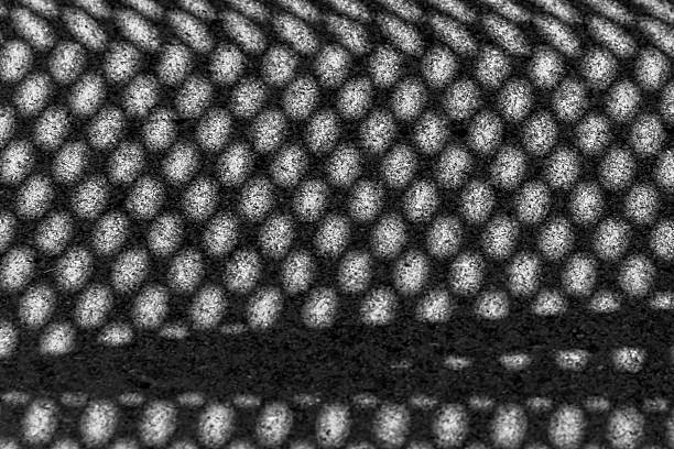 Shadows on a concrete walkway.