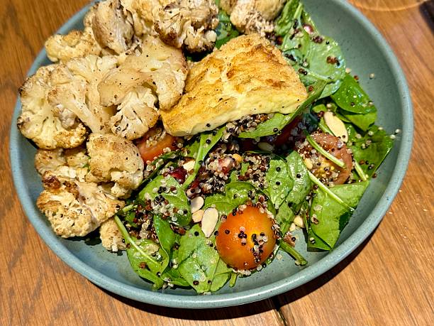Baked Delicious Vegan, Organic Cauliflowerand cheese salad