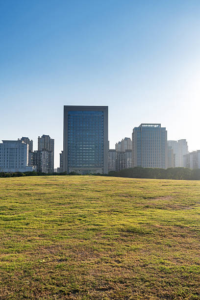 istock city park with modern building background in shanghai 2250618219