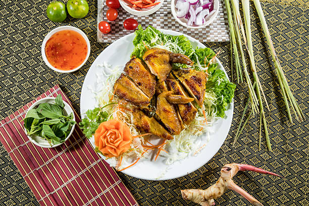 istock grilled chicken thai style with herb garnish 2250618880